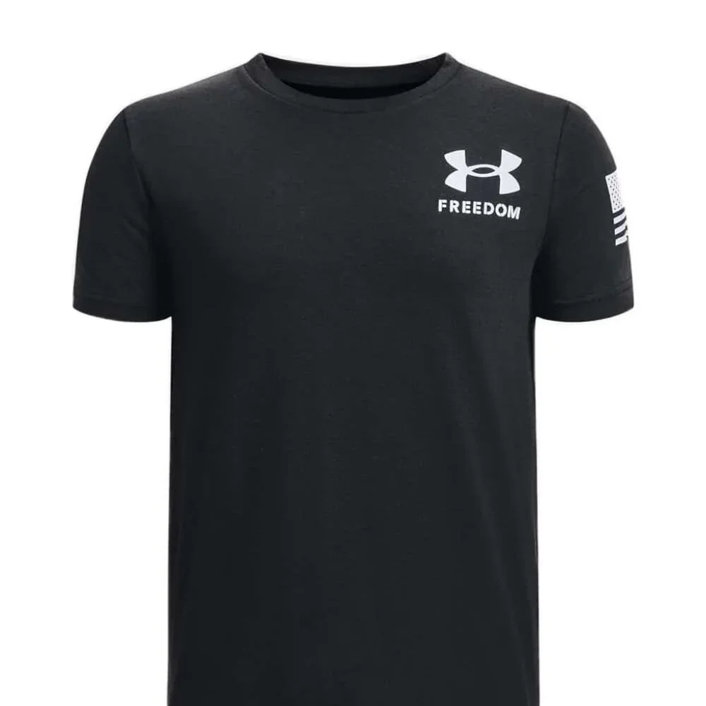 Black Under Armour Adult Freedom Flag Tee - Picture 1 of 2
